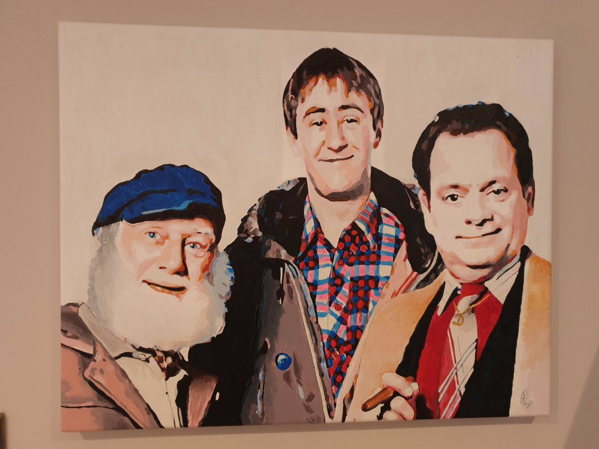 L4MBY's tweet photo. @SueHolderness Hi Sue, firstly, congratulations on joining Eastenders, they’re lucky to have you. I’m a huge OFAH fan, I’ve met you previously at the conventions. You were a very friendly and approachable. I wanted to share the painting I did recently for my office. https://t.co/IBIQ3ceXXi