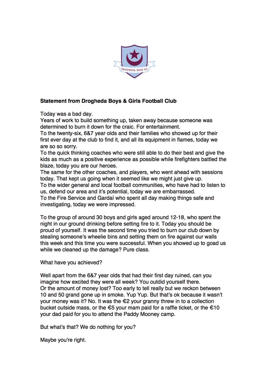 Drogheda Boys/Girls FC tweet media
