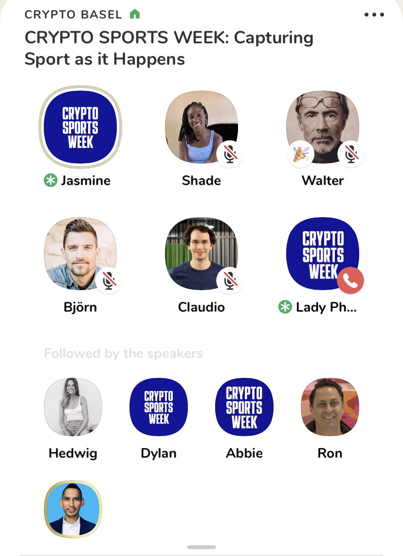 bjoernhesse's tweet photo. JOIN US NOW FOR #CryptoSportsWeek ON CLUBHOUSE 
▶️ https://t.co/4oCWynShYT https://t.co/tYehOlZMMY