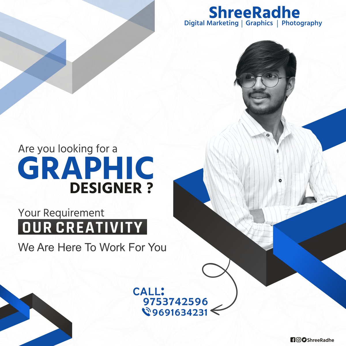 PreetPatidar12's tweet photo. your *requirements* 
 Our *creativity* !
:
𝗤𝘂𝗮𝗹𝗶𝘁𝘆 𝗗𝗲𝘀𝗶𝗴𝗻, 𝗤𝘂𝗮𝗹𝗶𝘁𝘆 *Work*, 𝗡𝗲𝘄 𝗜𝗱𝗲𝗮𝘀, 𝗡𝗲𝘄 𝗦𝘁𝗿𝗮𝘁𝗲𝗴𝗶𝗲𝘀 &amp; 𝗖𝗮𝗺𝗽𝗮𝗶𝗴𝗻
:

 *_We are here to work for you*_ 

For More Details : *ShreeRadhe* 
:
Call: 09753 742596,
09691 634231 https://t.co/qpxE2TXbgJ