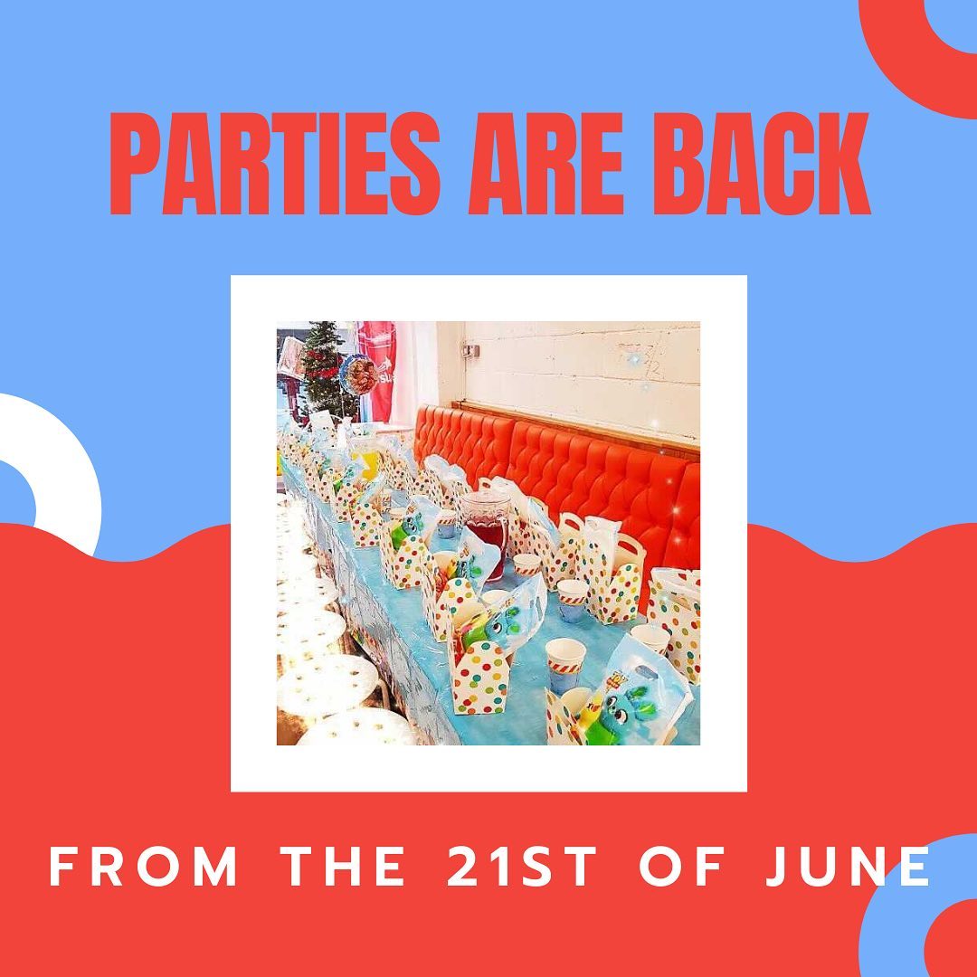 We are BACK from the 21st of June for parties as long as government guidelines do not change 🤞🏼Head over to our website to make party bookings for any and every occasion this summer! #BirthdayParty #FamilyDay #FamilyFunTime #playground <a href="/Wacky__Kingdom/">Wacky Kingdom</a> <a href="/BelfryShopping/">Belfry Shopping Centre</a>