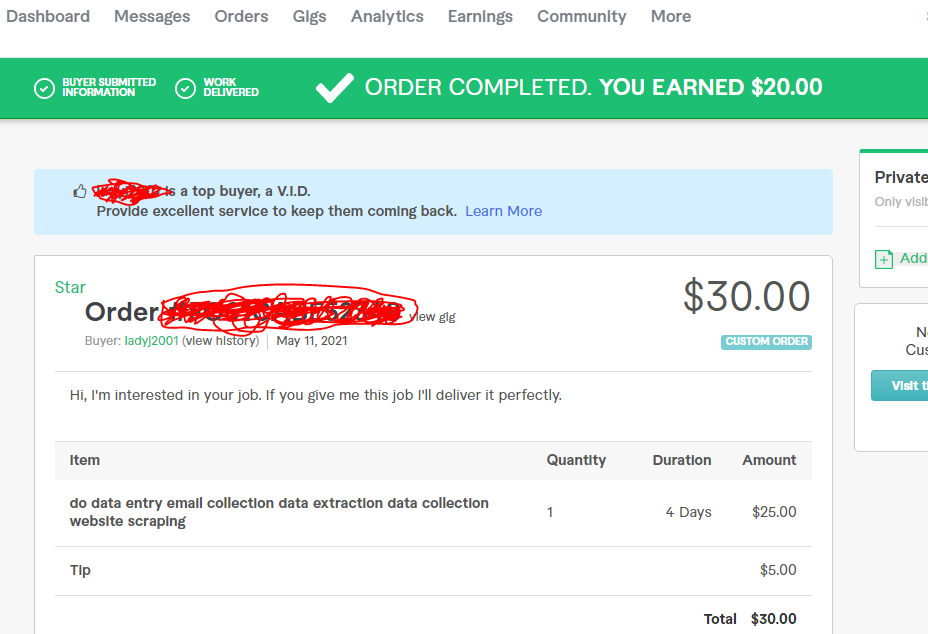 I've completed a small project on Fiverr just now
 Click here to see..fiverr.com/share/jpgkdV

#dataentry #datacollection #webscraping #leadgeneration #SUCcessonfiverr #dataentryoperator #datascrape #webresearch #earnmoney #virtualassistant #productlisting