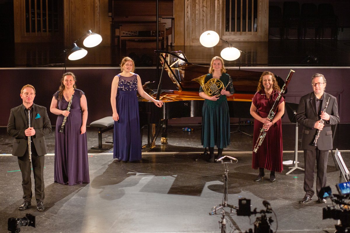CorkOrchSoc's tweet photo. Join us now for a wonderful performance from Winds of Change, accompanied by pianist Ellen Jansson, from the Curtis Auditorium, Cork. A free stream is available from our website https://t.co/rnxYNvIfPC. Enjoy! https://t.co/V0K2g9l4Me