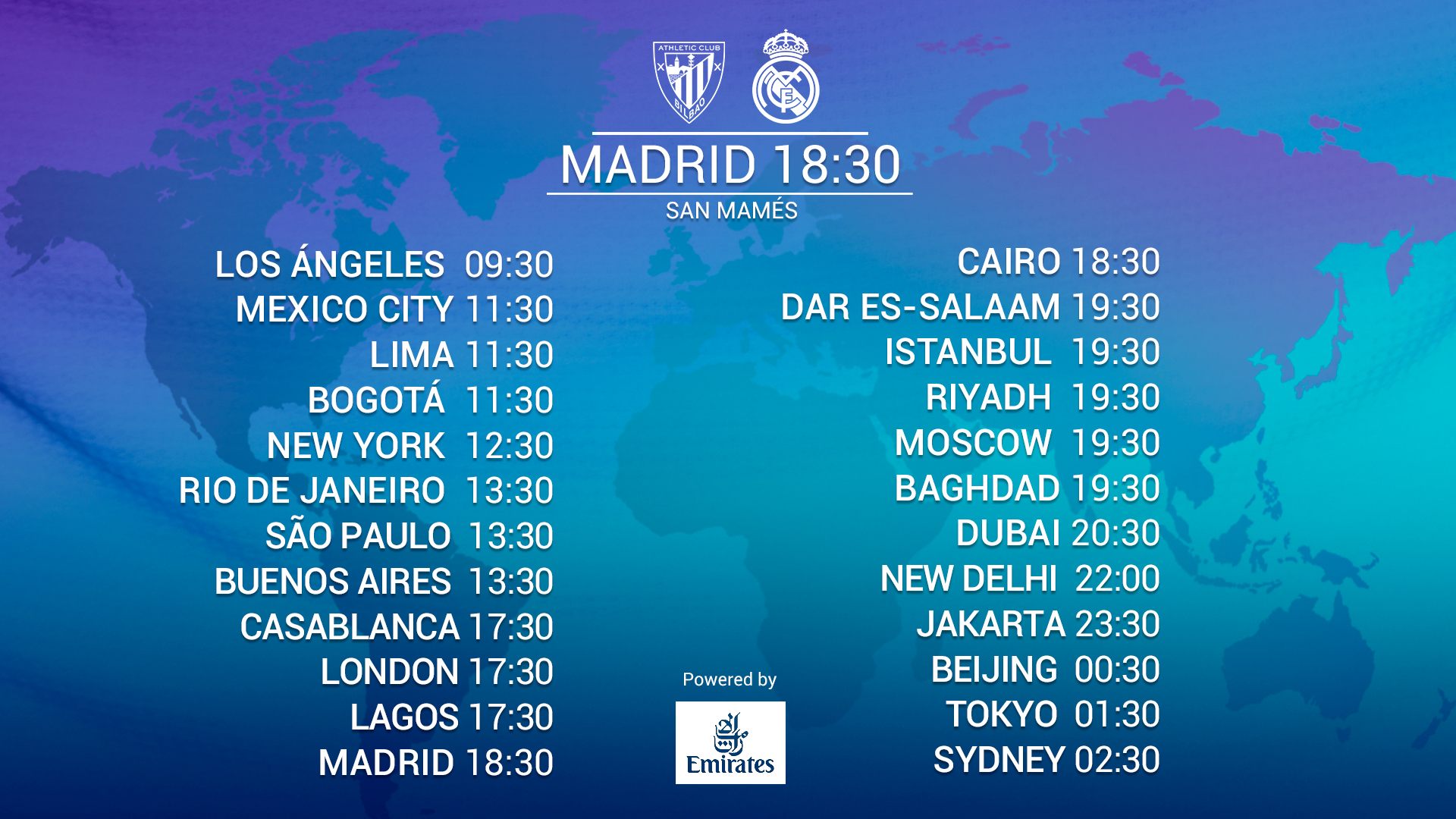 Real Madrid C.F. 🇬🇧🇺🇸 on Twitter: "🧭🗺️⌚ #RMFans! #AthleticRealMadrid ...