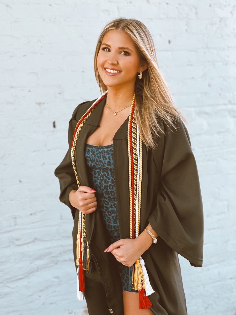 CoachGHiggins's tweet photo. So proud of Harlee! Graduating Summa Cum Laude in Communication. New berg Outstanding Senior nominee. Lambda Pi Eta Communication Honor Society and Phi Kappa Phi Honor Society. Can’t believe she didn’t even want to go college!! 🖤💛 https://t.co/zDuNkhz6pN