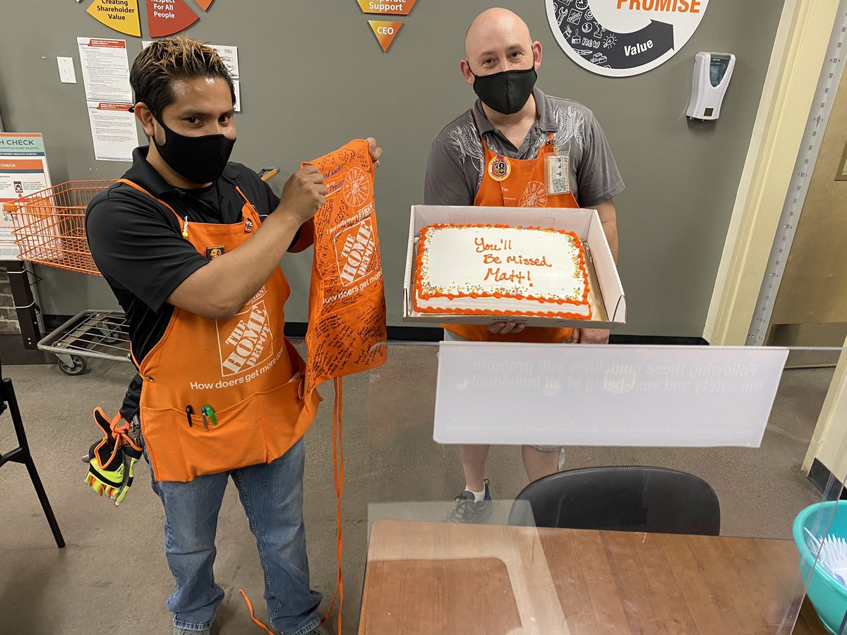 After 18 1/2 years Matt is saying good bye to the Home Depot. Thank you for everything you have done within your time with us you will definitely be missed!! <a href="/corelli189/">Lori Corelli</a> <a href="/JasonArigoni/">Jason Arigoni</a> @JMeyerTHD <a href="/RalphieFrancois/">Ralphie francois6215</a> @RafGTHD <a href="/DonaldCharron6/">Donald Charron</a>
