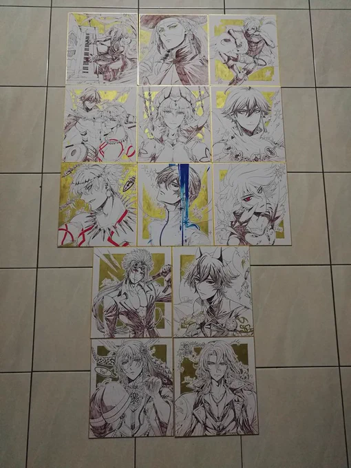 With this, Batch 2 shikishi commissions are finally completed!The Silver from Diasomnia and GBF Siegfried are not commissions bdw,it's gift arts, but since they are around, may as well join the group photo too lol#fgo #twstファンアート #gbf #ffvii #dgm #dグレ #dgrayman 