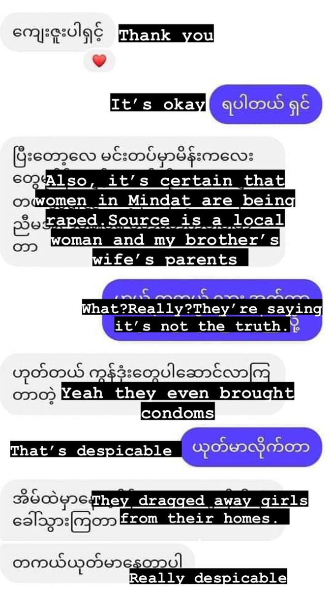 DoctorsRights's tweet photo. 15 MAY - The locals of Mindat confirmed that the SAC troops have been raping women, including an 8th grader! The NUG had also issued a statement condemning the violence and the sexual assault.

This inhumanity absolutely cannot continue.

#SayNoToRape
#WhatsHappeningInMyanmar https://t.co/nE7MbSKbqU
