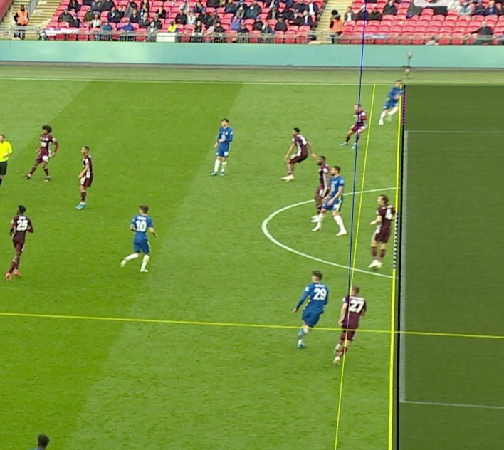 FootbalIhub's tweet photo. I'm sorry I'm fat from a Chelsea fan but that's onside. The games gone made. https://t.co/XIY36FuxJ3