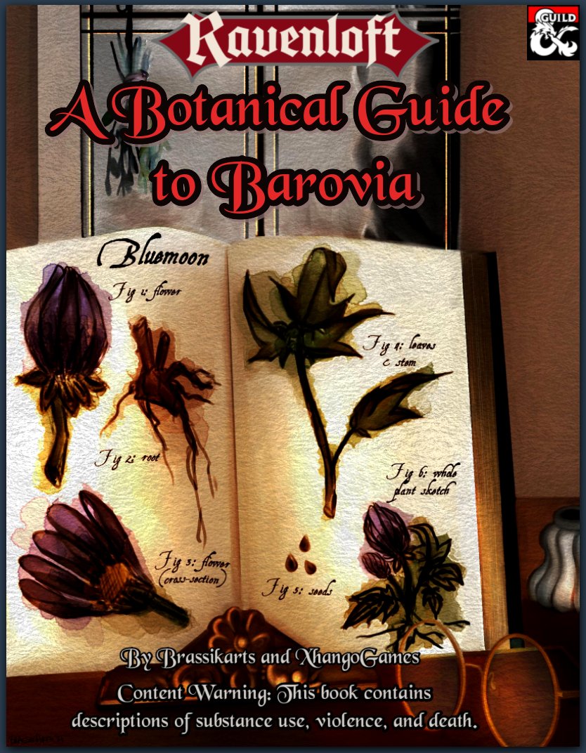 BrassikArts's tweet image. #selfpromosaturday time!

-"A Botanical Guide to Barovia" -a collab with @XhangoGames- drops TONIGHT @ DMsGuild!
-Giveaway winner will be chosen tonight: bit.ly/3eP8RSV
-Charity stream @ 3 EDT w/ @DungeonGlitch @NevernotDM @Jason_Zollinger @BardMagical @titanomachyRPG