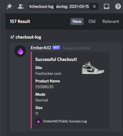 Total recap of today

150+ Checkouts
50+ Declines
35 Users Running

Webhook rate limit so probably 200+ checkouts today for <a href="/Ember_AIO/">Ember Software</a> users.