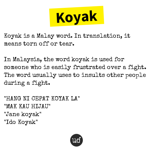 Koyak meaning