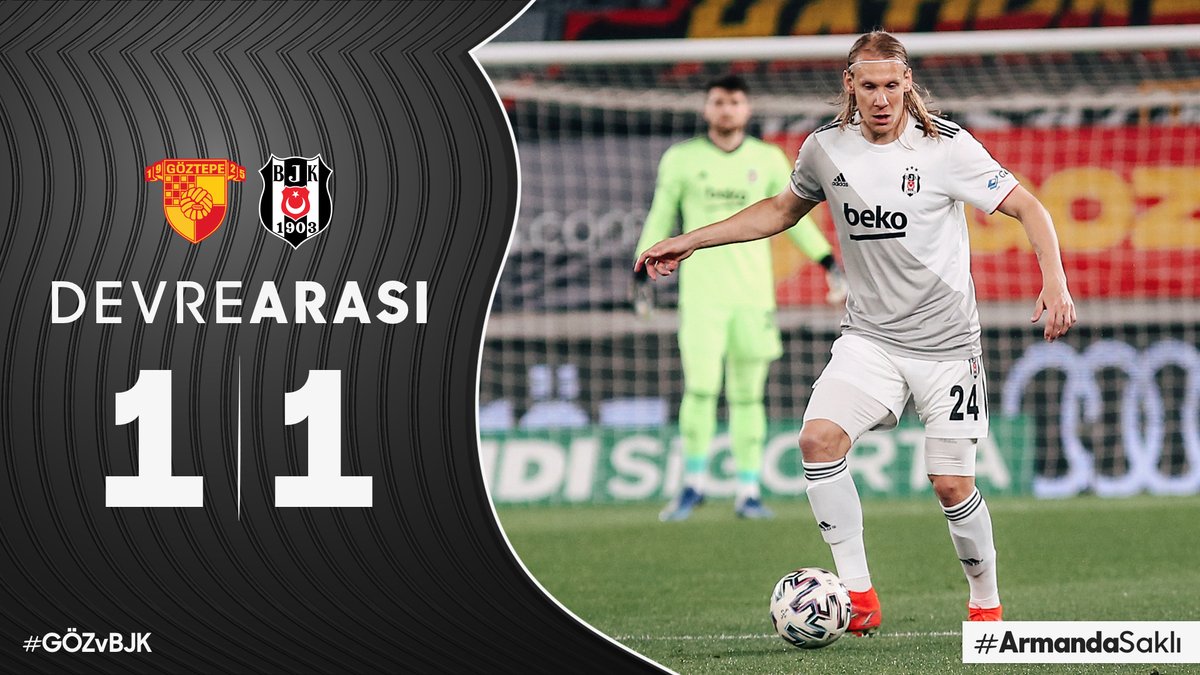 İlk yarı sonucu.

#GÖZvBJK | 1:1
