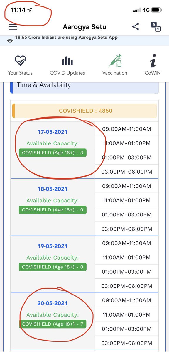 MarinerChan's tweet photo. This is the kind of scam going on with 18+ vaccination in Kolkata. Slots are becoming available (in the pics @ApolloGleneagls hospital), but people can't book them from #CowinApp using @SetuAarogya.

Yet another #jumla by @narendramodi govt.??

#cowinregistration #CowinApp #CoWin https://t.co/0xjqHZiJZK
