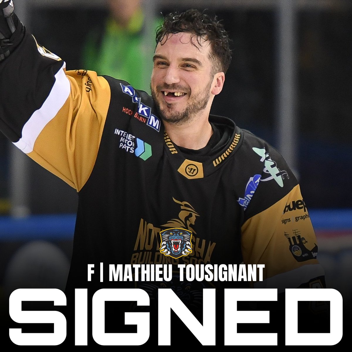 SIGNED:

<a href="/PanthersIHC/">Nottingham Panthers</a> 😼 have announced the return signing of 31 year old left winger/center <a href="/TousignantMath1/">Tousignant Mathieu</a> 🇨🇦 for the 2021/22 season!

In 46 games in Romania 🇷🇴 he scored a total of 22 goal, 31 assists and 53 points!

Welcome back to Panthers Tousingnant!