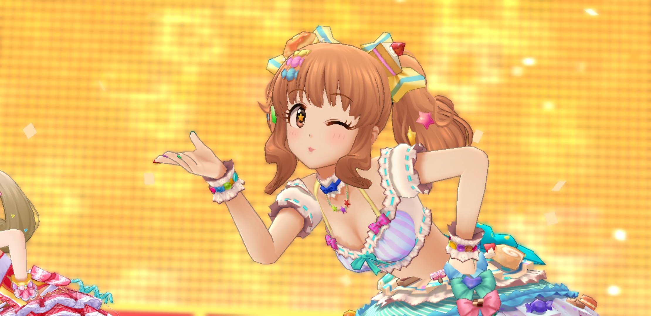 お豆 １６６ 諸星きらり 今は無き 初代デレステ垢の最初のssrがこの グレイトプレゼント でした 当時はssr の意味も分からず え きらりだけ衣装がある 可愛い と大喜びしました 本当に可愛い 背がおっきくても それを個性だと捉えて好きなもの