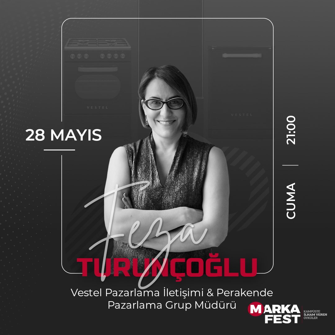 Vestel Pazarlama İletişimi ve Perakende Pazarlama Grup Müdürü Feza TURUNÇOĞLU "Dijital Dönüşüm ve Entegre Perakende ile Mükemmel Müşteri Deneyimi" başlıklı sunumu ve sürpriz hediyeleriyle 28 Mayıs'ta MarkaFest'te! Detaylı bilgi markafest.com'da!
#ilhamverenöyküler
