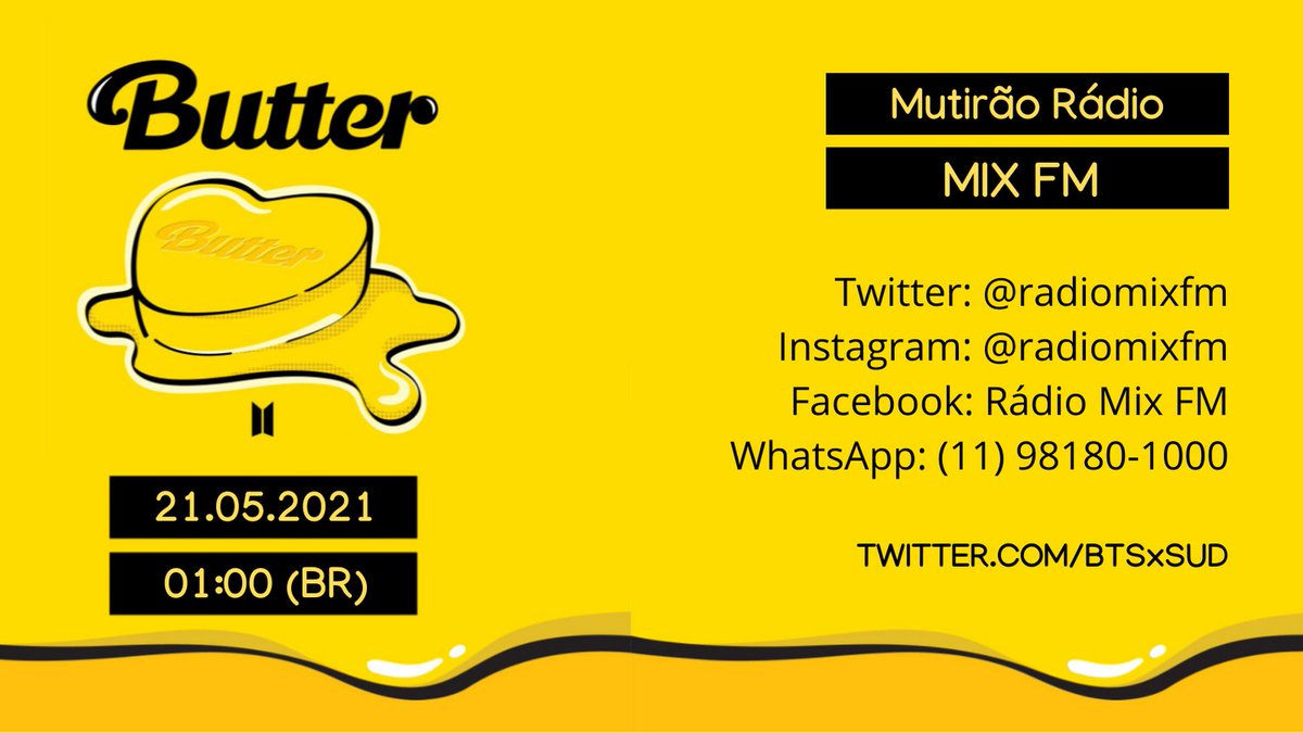 BTSxSUD's tweet photo. 📻| 𝘽𝙏𝙎 na Rádio Mix SP

Booa tarde, amores! Como está a tarde de vocês? Vamos começar?

➡️60 comentários/10 RTs

Boa tarde @radiomixfm! Adoraria escutar a música "Film Out" do @BTS_twt tocando na sua programação. Poderiam tocá-la? Obrigada! 

~Sweet💕 https://t.co/KNHTWmSXs6