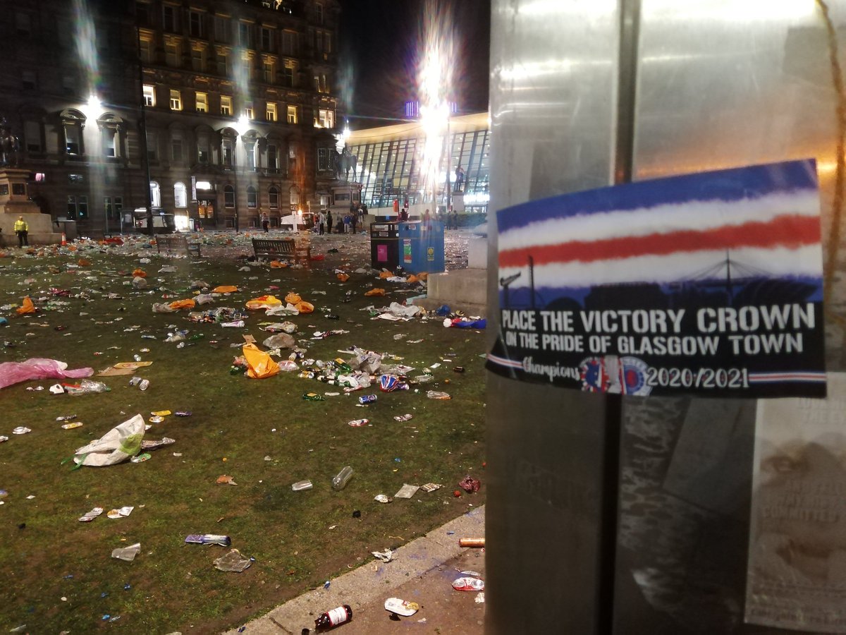 Your pride of Glasgow shines bright. Absolutely disgusting. #rangersfc #glasgow #georgesquare