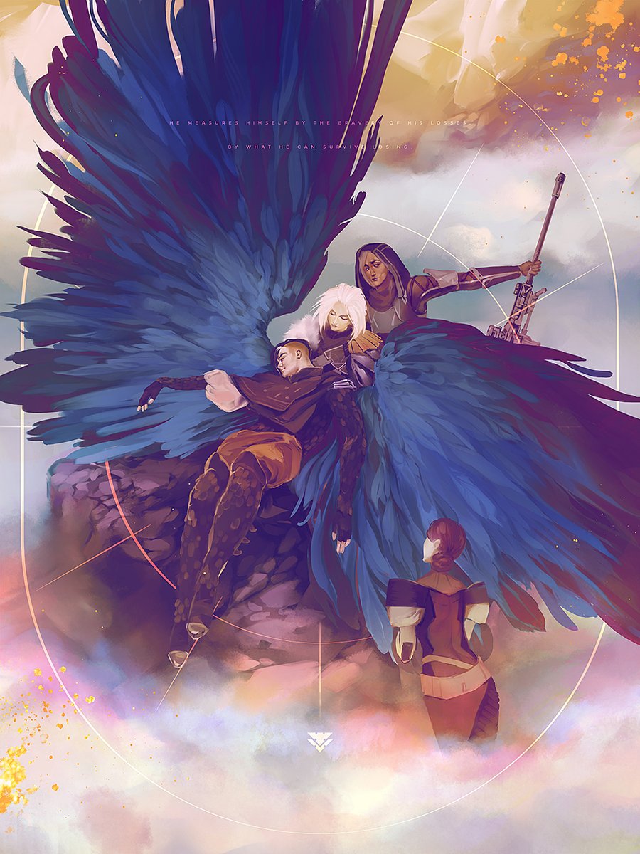 This one had A SHITLOAD of layers, and what a journey with blending modes it was.
Taken from Herbert Draper's The Lament for Icarus-mostly for the Golden Ratio composition, but hella experience.
#Destiny2 #Destiny2Art