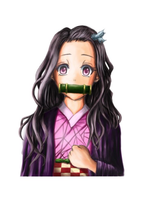 HikaruさんがTwitterに投稿した竈門禰豆子(鬼滅の刃)のイラスト。