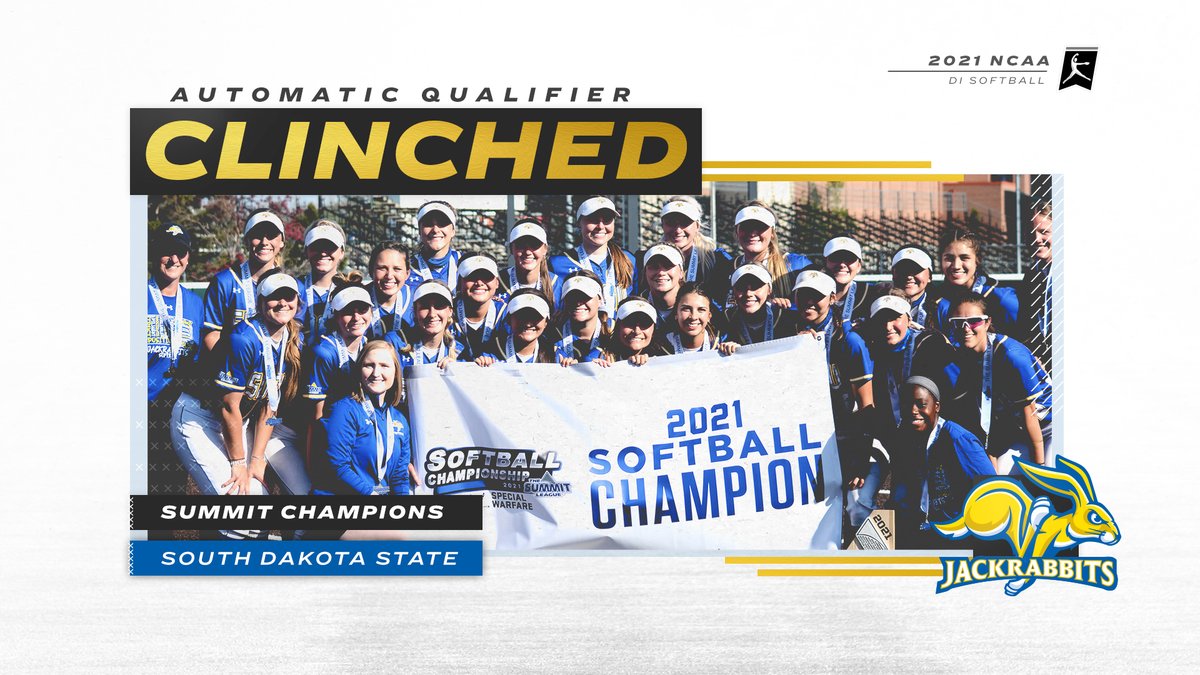 South Dakota State tops the Summit! 🐰⛰

@GoJacksSB takes down Omaha in @thesummitleague's championship game, seizing the conference's AQ bid to the 2021 #NCAASoftball Tournament.