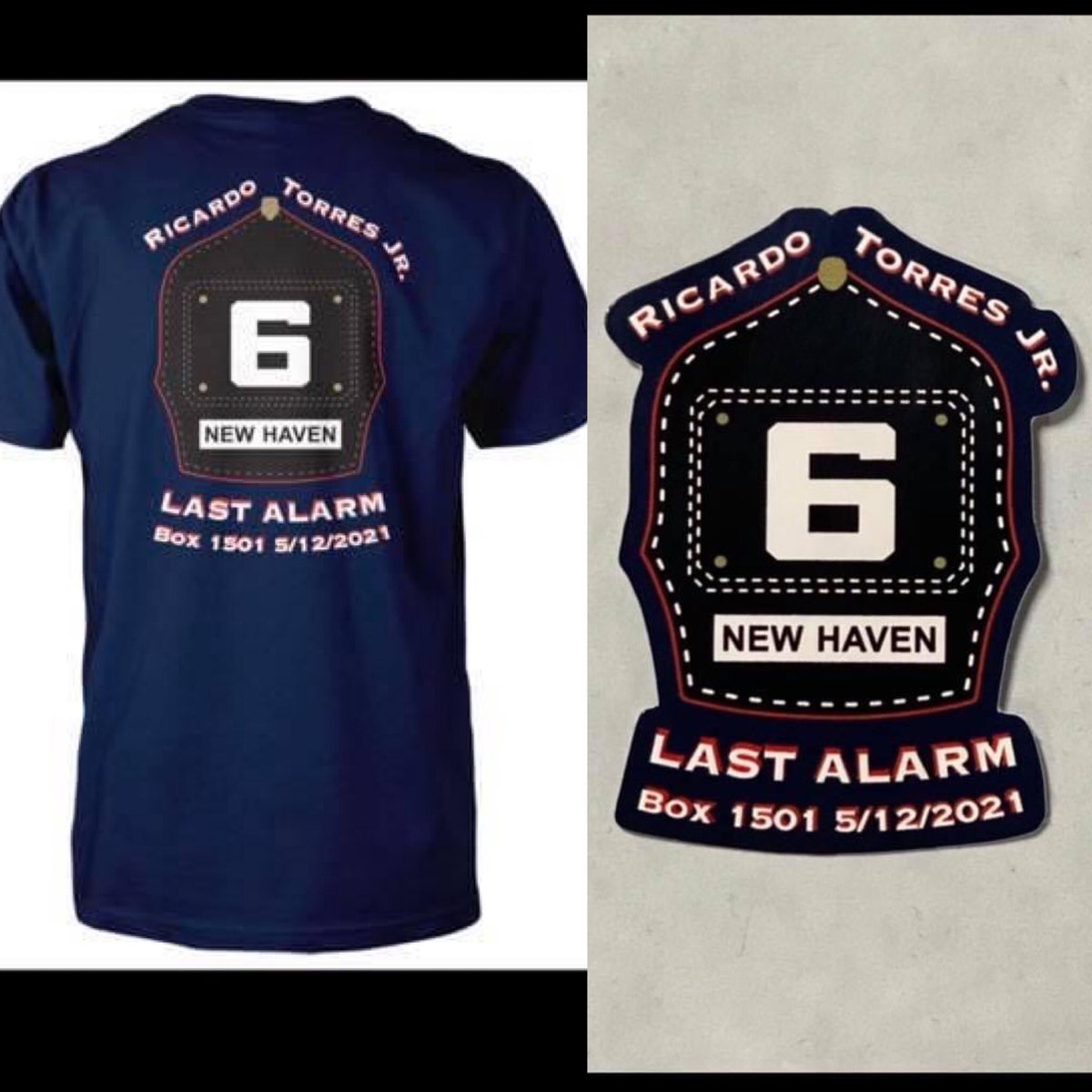 The following tshirt &amp; sticker are the official Rico Torres design. This design was put together by Rico’s shift. 100% of the proceeds from shirt/sticker sales will go to the Torres family. Any other design/shirts will not be recognized without prior approval &amp; noted on this site