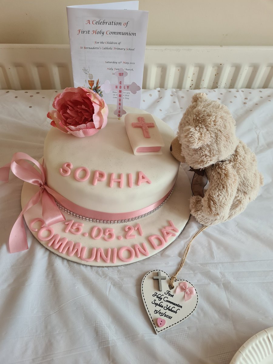 DanielleJudd6's tweet photo. Bernard The Bear Had A Lovely Day At Louis's Sister's Holy Communion &amp; He Loved The Cake &amp; Food @StBernsPrimary #RSD #reception https://t.co/w4tAj0KVSP