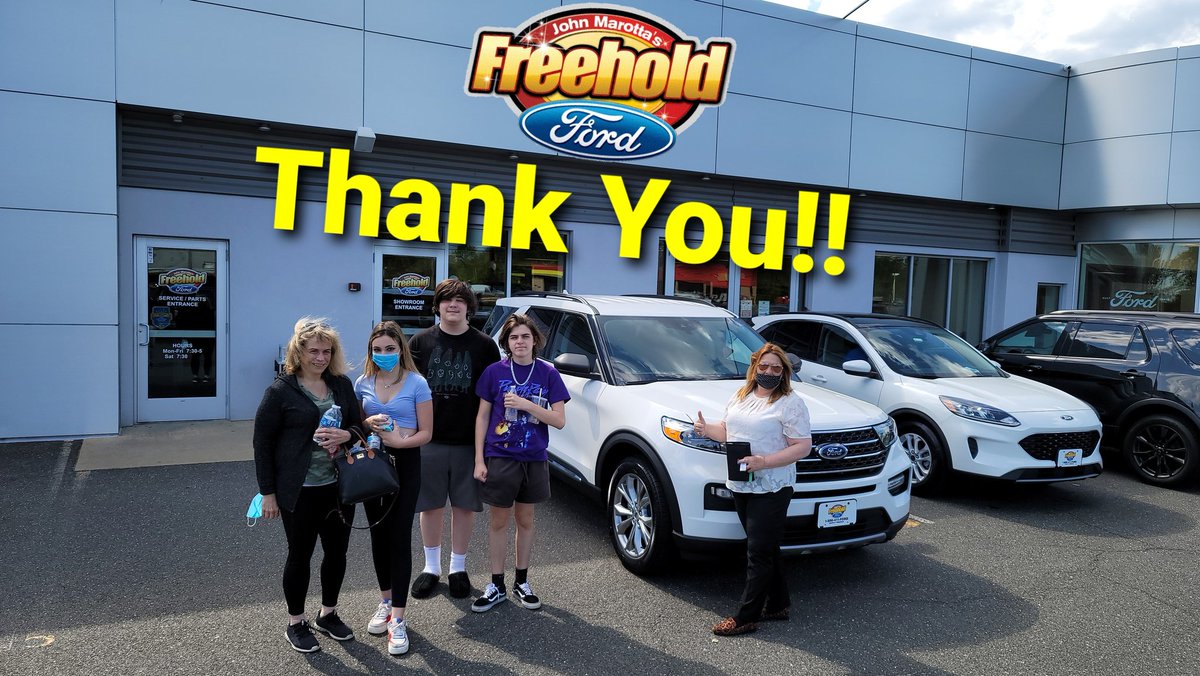 Congratulations Carovillano family, on your awesome new Ford Explorer from Freehold Ford!!

#freeholdford #freeholdfordfamily #freeholdtownship #freeholdnj #freeholdboro #ford #fordperformance #FORDMOTORCOMPANY #fordexplorer