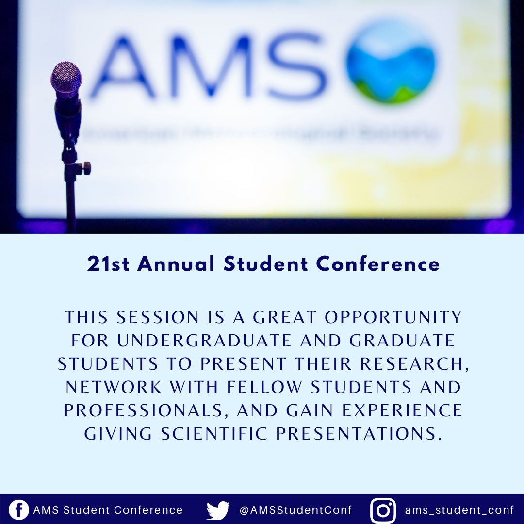 AMSBoSA's tweet photo. The AMS Annual Student Conference is a great place to show off your hard work and a fantastic way to network. It is a valuable experience for all students, share this information so that others can know us. ✨🌎🌦
#AMS #AMSStudentConference #AMS2022 https://t.co/vdmZ3REC55