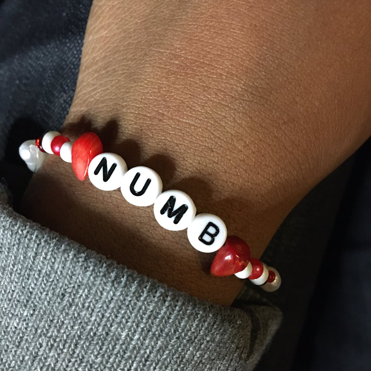 shaunihc's tweet photo. TEAM RED NUMB BRACELETS
@REDONAWEDNESDAY @GreatestHComp #teamnumb #numbart @awsten https://t.co/lgHKZMLrxm