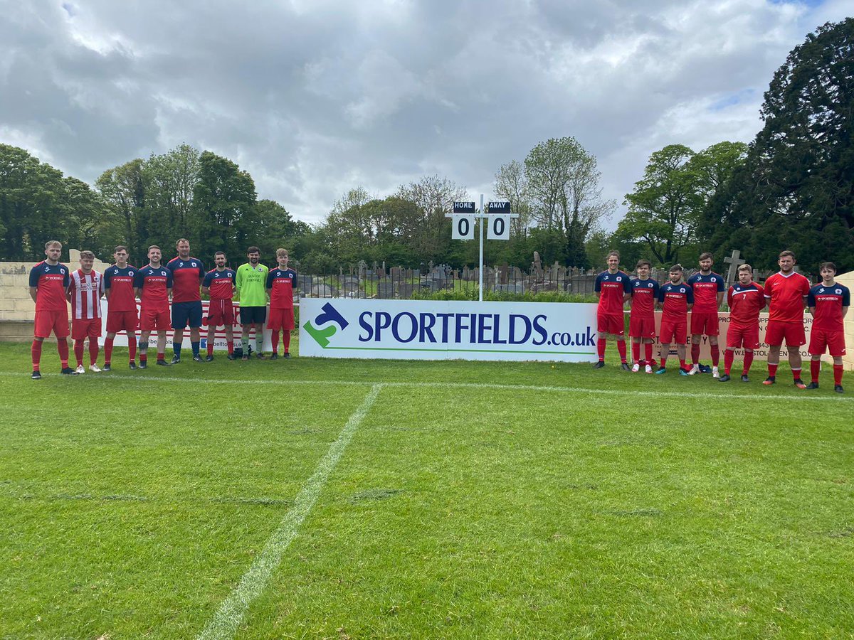 EIGFC's tweet photo. The First Team before their game today showing their appreciation for sponsors @Sportfields_Ltd https://t.co/7iEmloWhh2