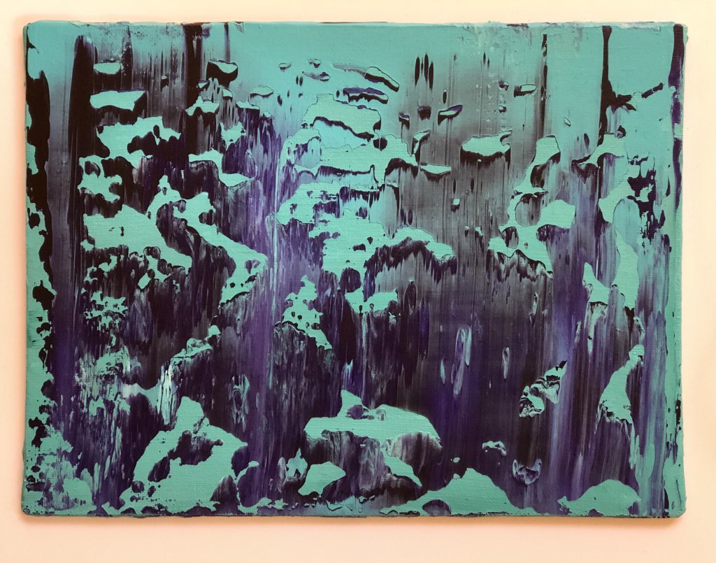 LightWander's tweet image. System evaluation process. Phase: defragmentation. 

(acrylic on canvas board) #abstract