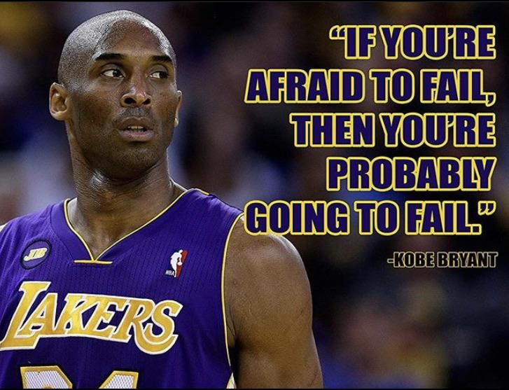 Trifluence's tweet photo. How do successful people define success?
"If you are afraid to fail, then you are probably going to fail."  @kobebryant 
#Trifluence #KobeBryant #BlackMamba #MambaMentality #MambaForever #Success #Failureleads2success #SuccessTips https://t.co/CJaDgiY2v4