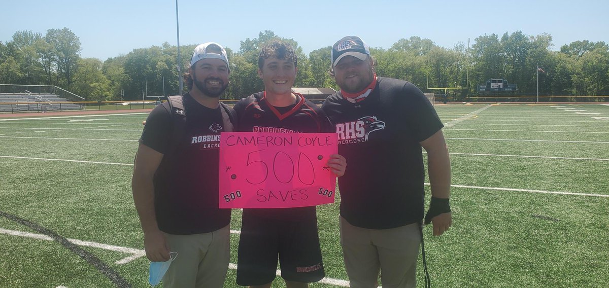 RvilleBoysLax's tweet photo. Congrats to our goalie Cam Coyle on his 500th save today!!! https://t.co/mRVPaMLgnq