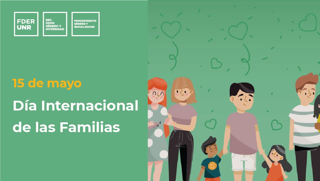 En este día reivindicamos las múltiples maneras en las que las familias pueden conformarse y el derecho de todas las las niñeces y adolescencias de vivir en familia, que les brinden cuidado y protección. 

Todas las familias, todos los derechos.