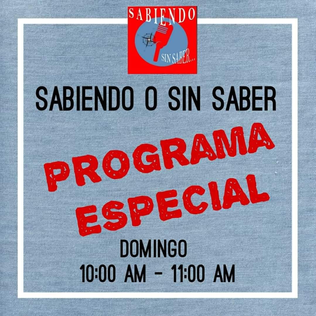 awesomeoutfitpr's tweet image. Lo bueno se comparte ... Escucha en Facebook Live Sabiendo o Sin Saber todos los Sábados a las 5:00 pm.  El Programa de hoy se transmitirá en VIVO en un programa especial mañana DOMINGO a las 10:00 am.
¡Promociónate en su programa! #sabiendoosinsaber