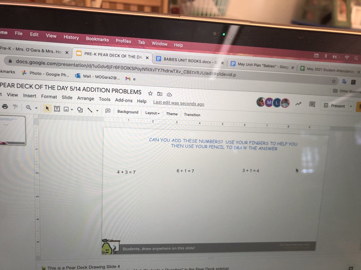 Mogara012's tweet photo. Pre-K is actually doing addition problems using Pear Deck! We are so awesome 😎 #Wecandoanythingvirtually @PS66JKO @desarioh @District27NYC @ofdc_nycschools @FollowCSA @PearDeck @NHowell66 @DatoSheehan @UFT https://t.co/nd8NE4DvR5