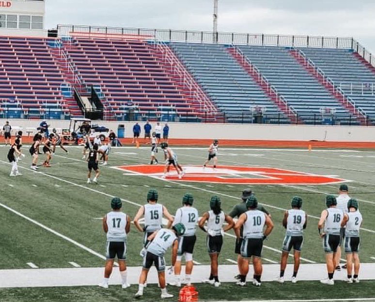 BuckarooFB's tweet photo. These young men represented Breckenridge well in the Graham 7v7 SQT. They were undefeated on the day, beating Bridgeport, Graham, Peaster, and Dumas in the championship game. They’ve punched their tickets to the state tournament! We are proud of our Buckaroos! #GoBucks🥇🐎🎟 https://t.co/BUqgkscJOq