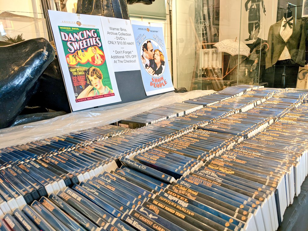 film book/DVD/blu-ray sale at <a href="/HWDHeritage/">Hollywood Heritage</a>! physical media as far as the eye can see 😍 hollywoodheritage.org