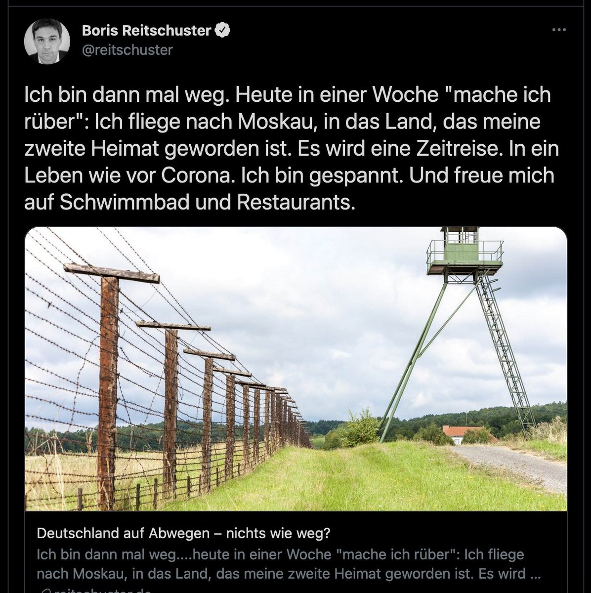 berndbollmann's tweet photo. Der 'Russlandexperte' Reitschuster glaubt den offiziellen Zahlen aus dem Kreml, er möchte in Freiheit schwimmen gehen... #Reitschuster #Fakeschuster #Reitschustergate #TeamNoReitschuster https://t.co/1O1D66zrtq