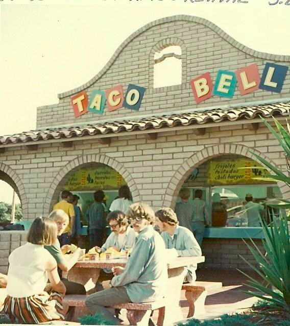 Creedence Clearwater Revival eating at a Taco Bell in 1968