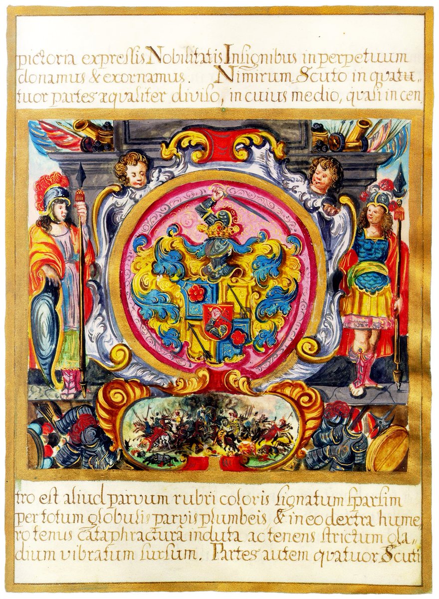 thecoadb's tweet image. #coatofarms #wappen of Václav František Antonín #Schretter of #Gothardsfeld (1677)
