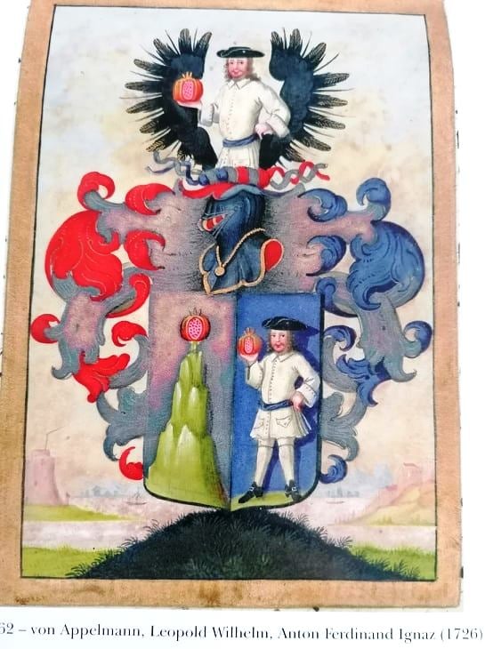 thecoadb's tweet image. #coatofarms #wappen von #Appelmann (1726)