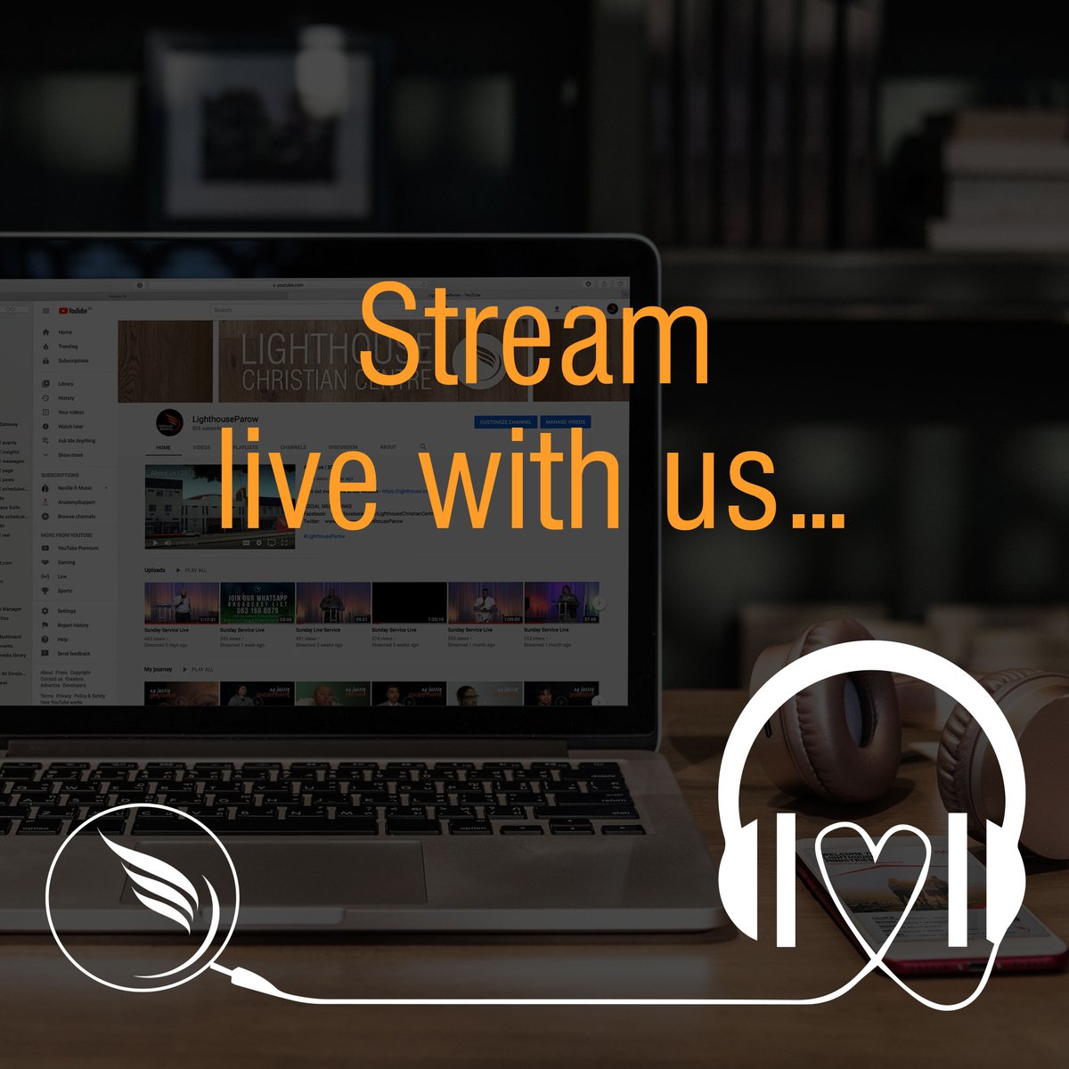 LighthouseParow's tweet photo. Join our live online service at 9am today.

We’ll be streaming via our Lighthouse Parow YouTube channel (https://t.co/zeqisvD0iS), as well as our LCC Facebook page (https://t.co/5WOYRQPSjK).

#LighthouseMinistries 
#JoinUsLive https://t.co/dothWZ7Lwg