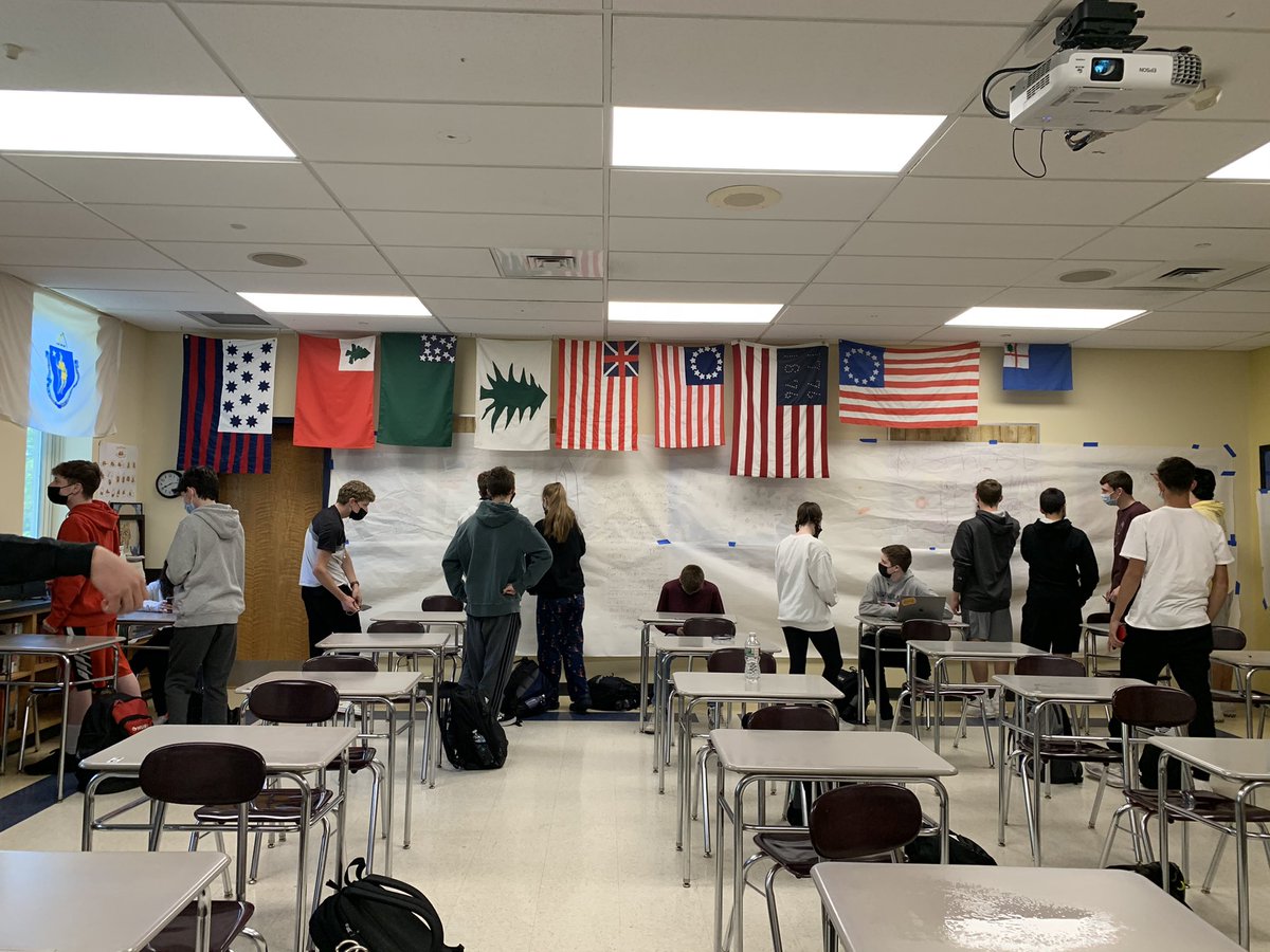 WhBotelho's tweet photo. Had to cover up walls for MCAS, so let’s write messages to cathartically say goodbye to COVID, masks, et al #WHPantherPride https://t.co/AoB6A4uONg