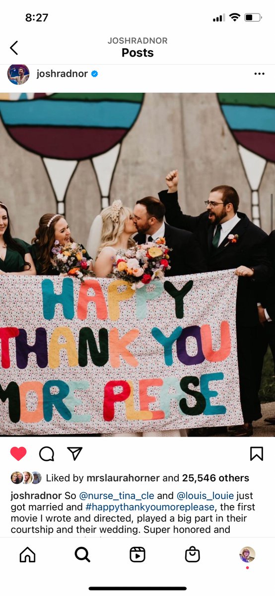 nursetinacle's tweet photo. When you get @JoshRadnor ’s blessing @louis_louie #happythankyoumoreplease #clecouple #clevelandcouple #clevelandwedding #iloveanurse #tinaandlousayido #howimetyourmother #howimetmytina #howimetmylouie https://t.co/e2UvOiZrAo