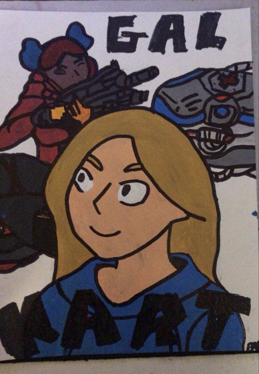 Look at this #kartgal #fanart that <a href="/bri_art_/">Brian Roa</a> <a href="/bri_where/">bri</a> made for me. I’m obsessed with the blue #hoodie and the lifeline in the background #apexlegends