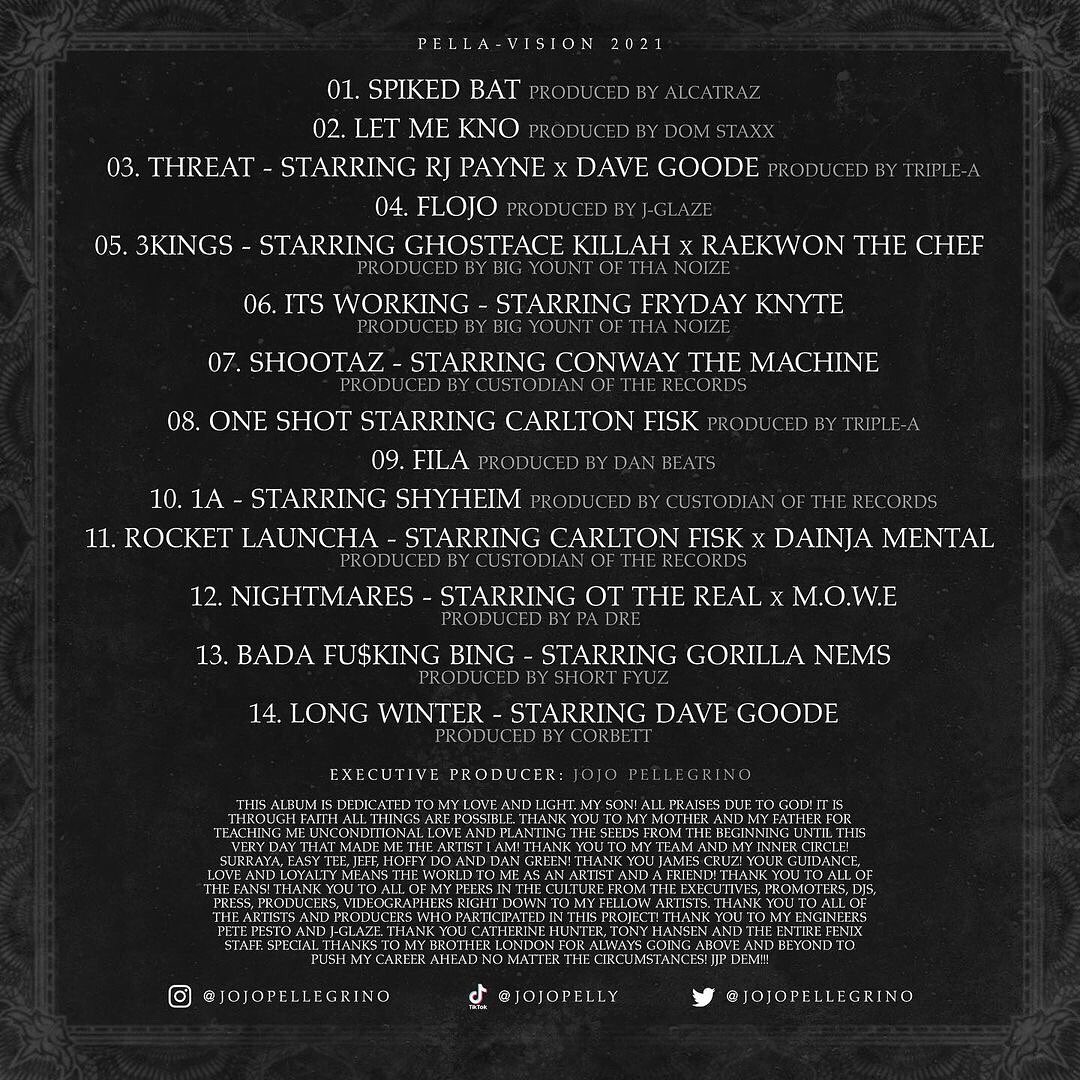 PaulieVal's tweet photo. ๐ฅ @JoJoPellegrino ๐ฅ
I'm ready, just patiently waiting on the edge of my seat, #HitmanForHire V2!
Sneak peak (track listing) ๐
#PellaVision https://t.co/gIAodDmX7p