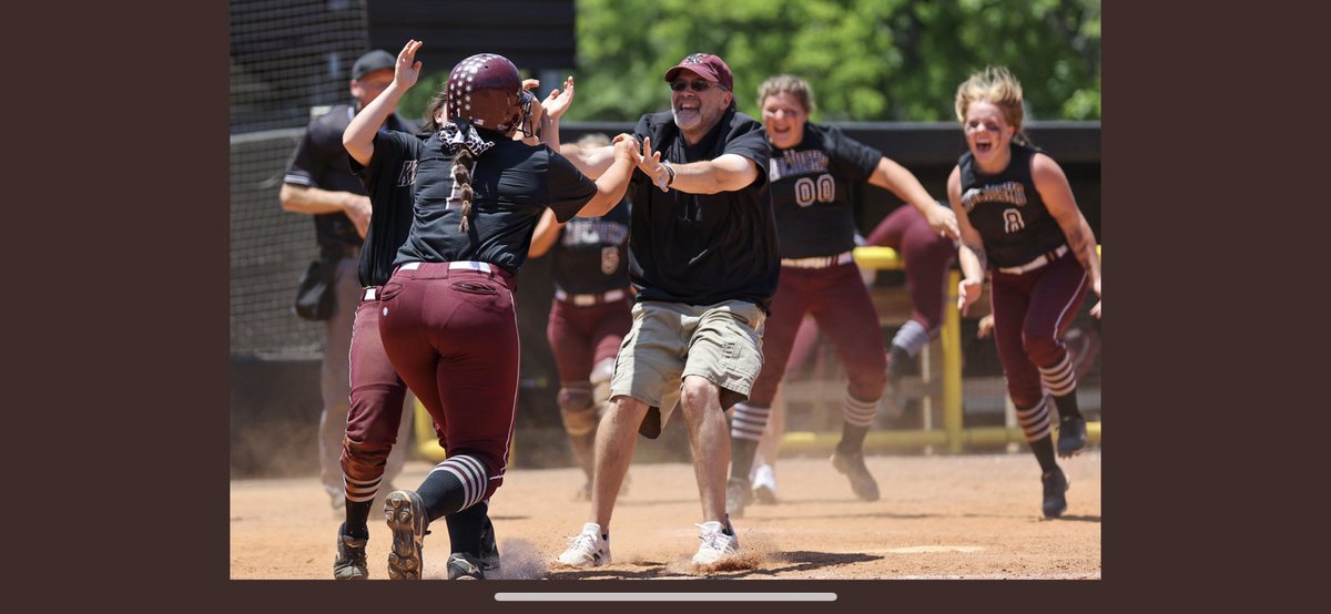 KSDsports's tweet photo. This is my favorite photo of the day!! It sums up an epic and unforgettable playoff run for @WhippetSoftball and @roy_lukeT !!! https://t.co/5rEEJ9lDx3